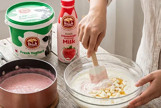 Strawberry Feta Pudding | Baladna