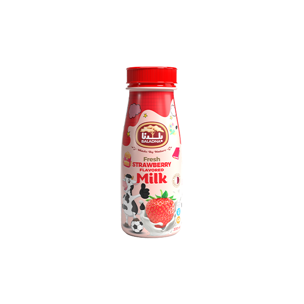 حليب بطعم الفراولة