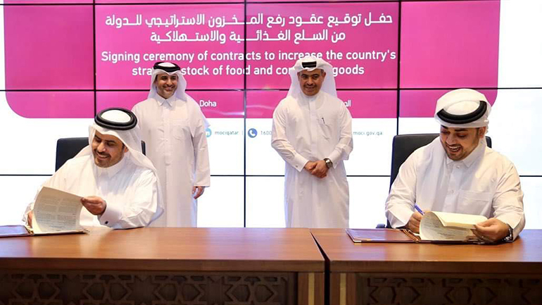 Blog MoCI signed an agreement to increase the strategic stock of commodities with Baladna and a number of Qatari food companies