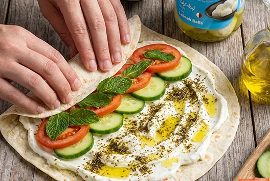 Labneh and Zaatar Wraps