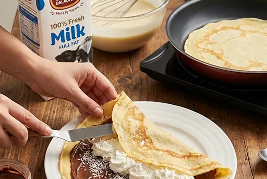 Chocolate Coconut Crepes