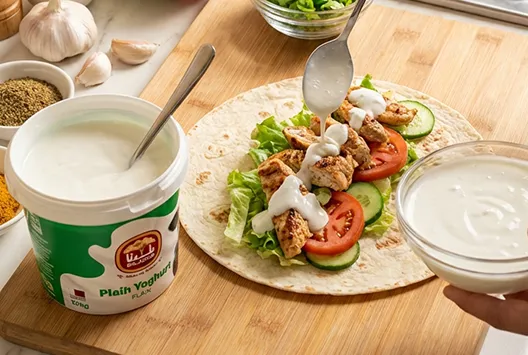 Grilled Chicken Wraps with Yogurt Dressing