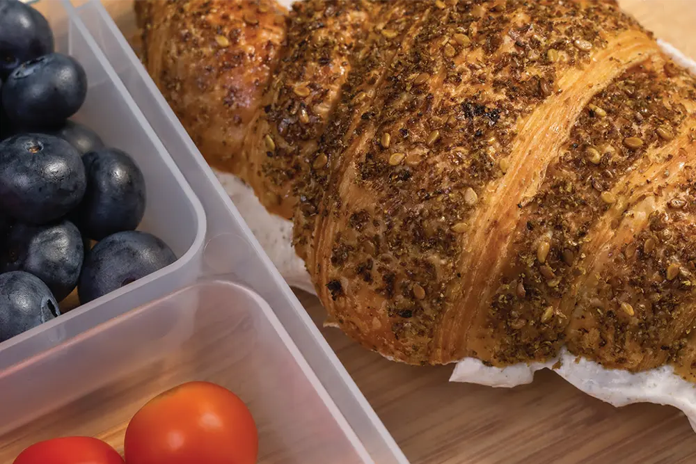 Croissant with Labneh and zaatar