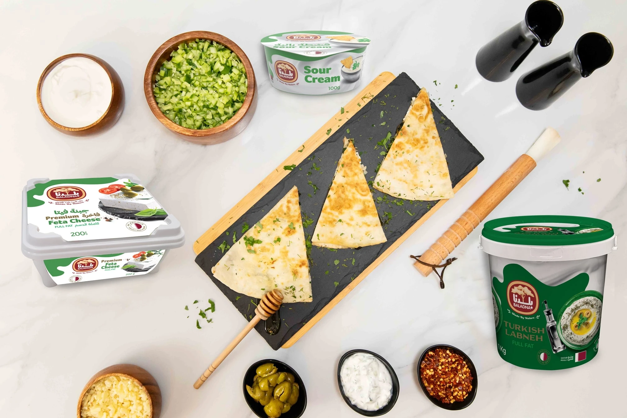 Crunchy Feta, Olive and Spinach Wrap