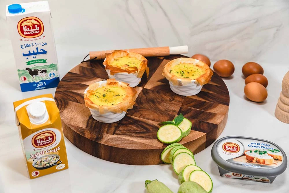 Mini Quiches with Salmon and Courgettes