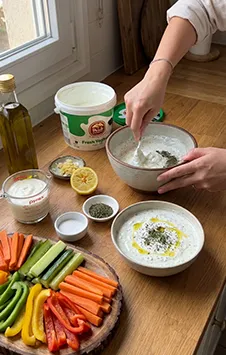 Recipe Yogurt Dips with Veggies