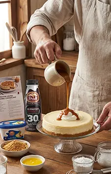 Recipe Hi-Protein Salted Caramel Cheesecake