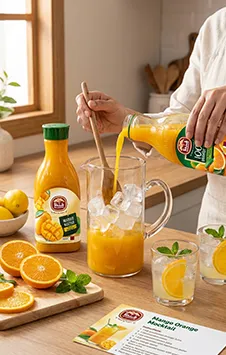 Recipe موكتيل المانجو والبرتقال