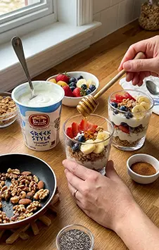 Recipe Greek Yogurt Parfait  with Honey & Nuts