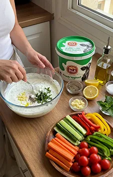Recipe Yogurt Dips with Veggies