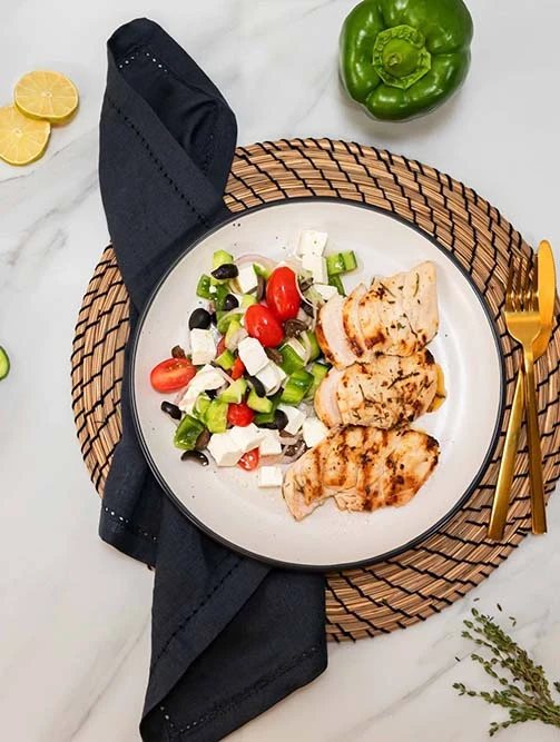 Recipe Greek Lemon Garlic Chicken Salad