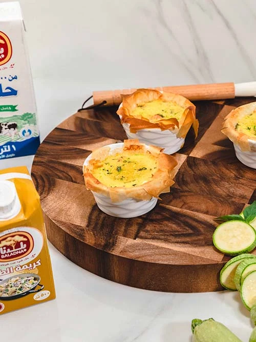 Recipe Mini Quiches with Salmon and Courgettes