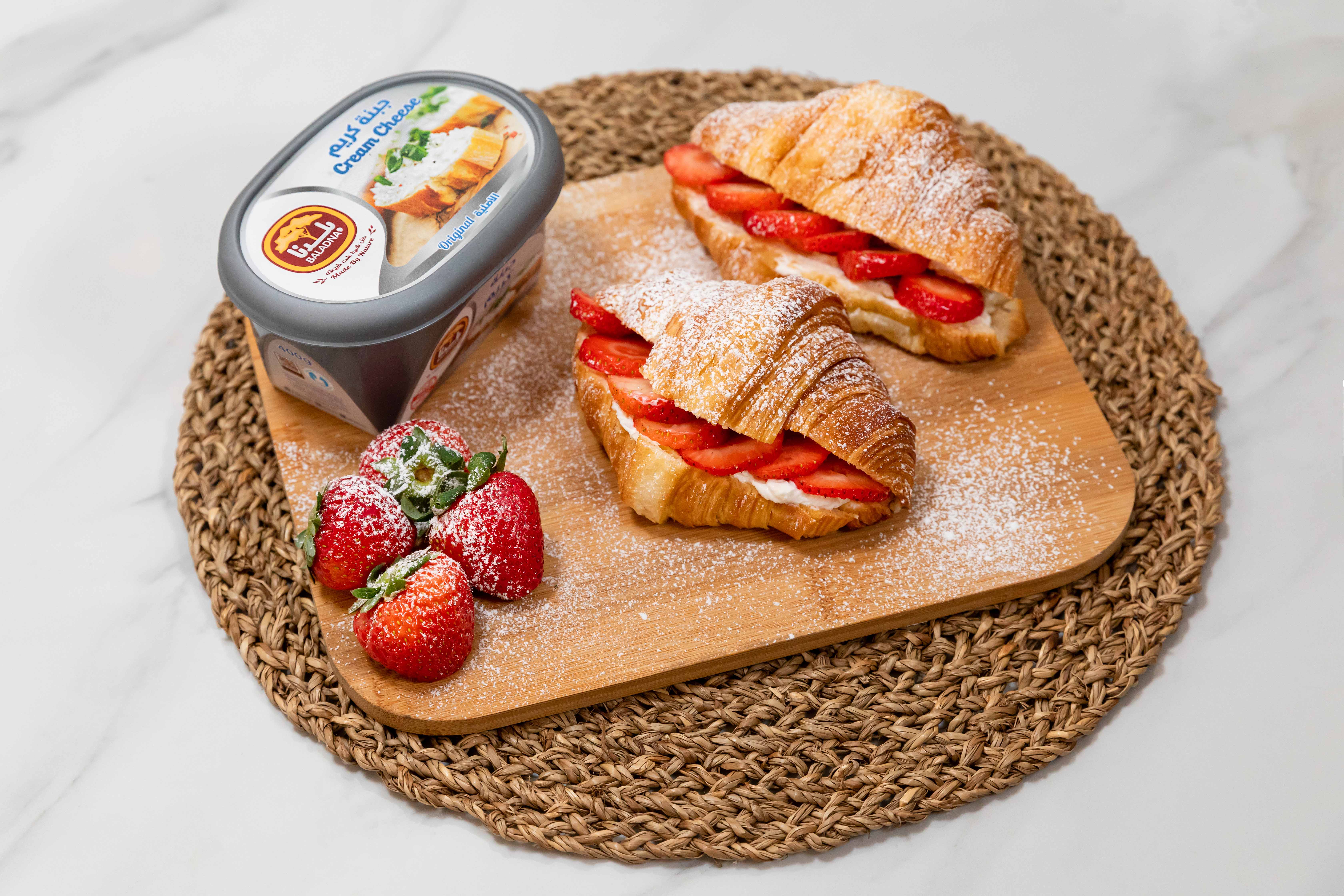Strawberry Cream Cheese Croissant Sandwich