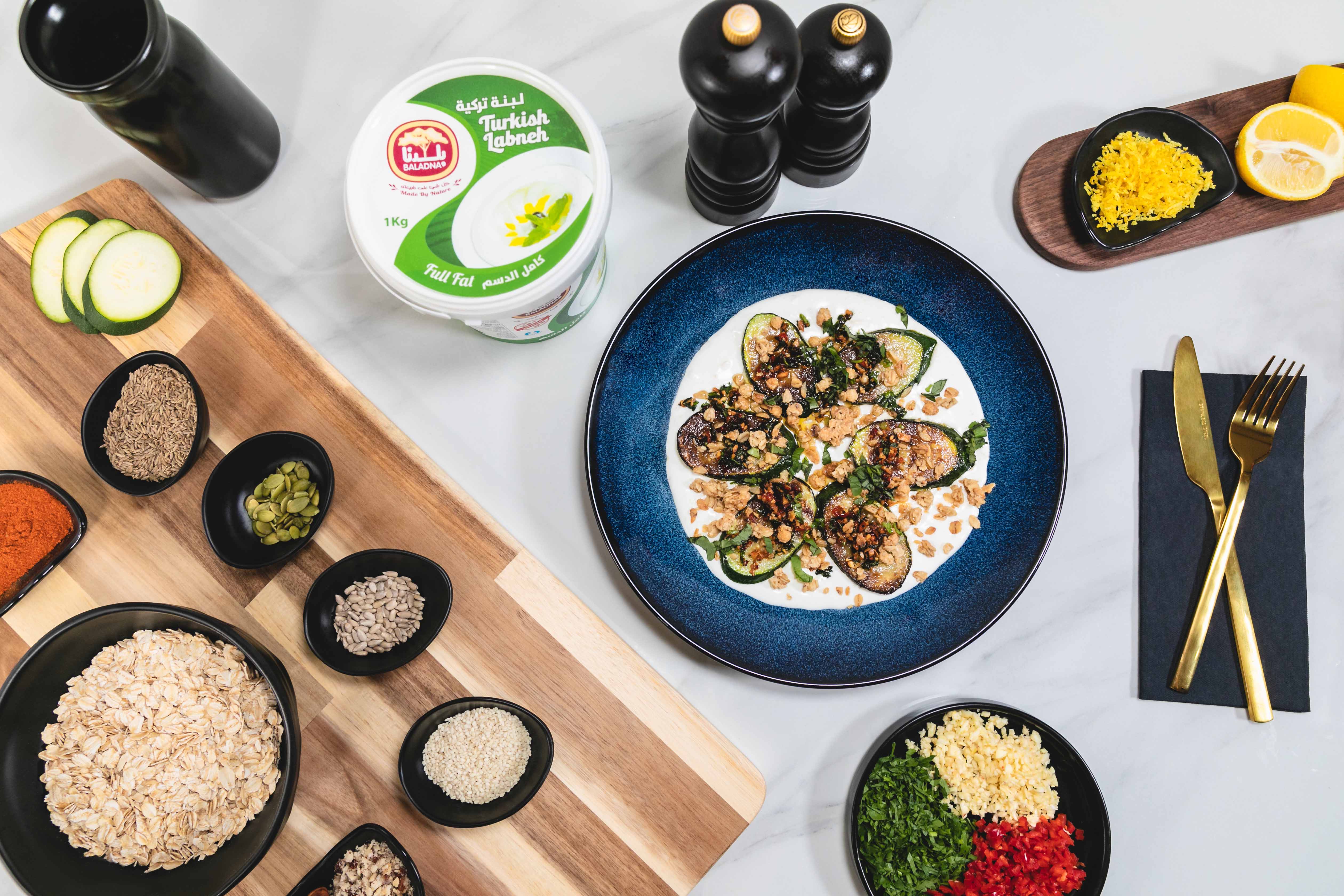 Recipe BBQ Courgettes with Labneh