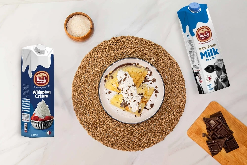 Chocolate-Coconut Crepes