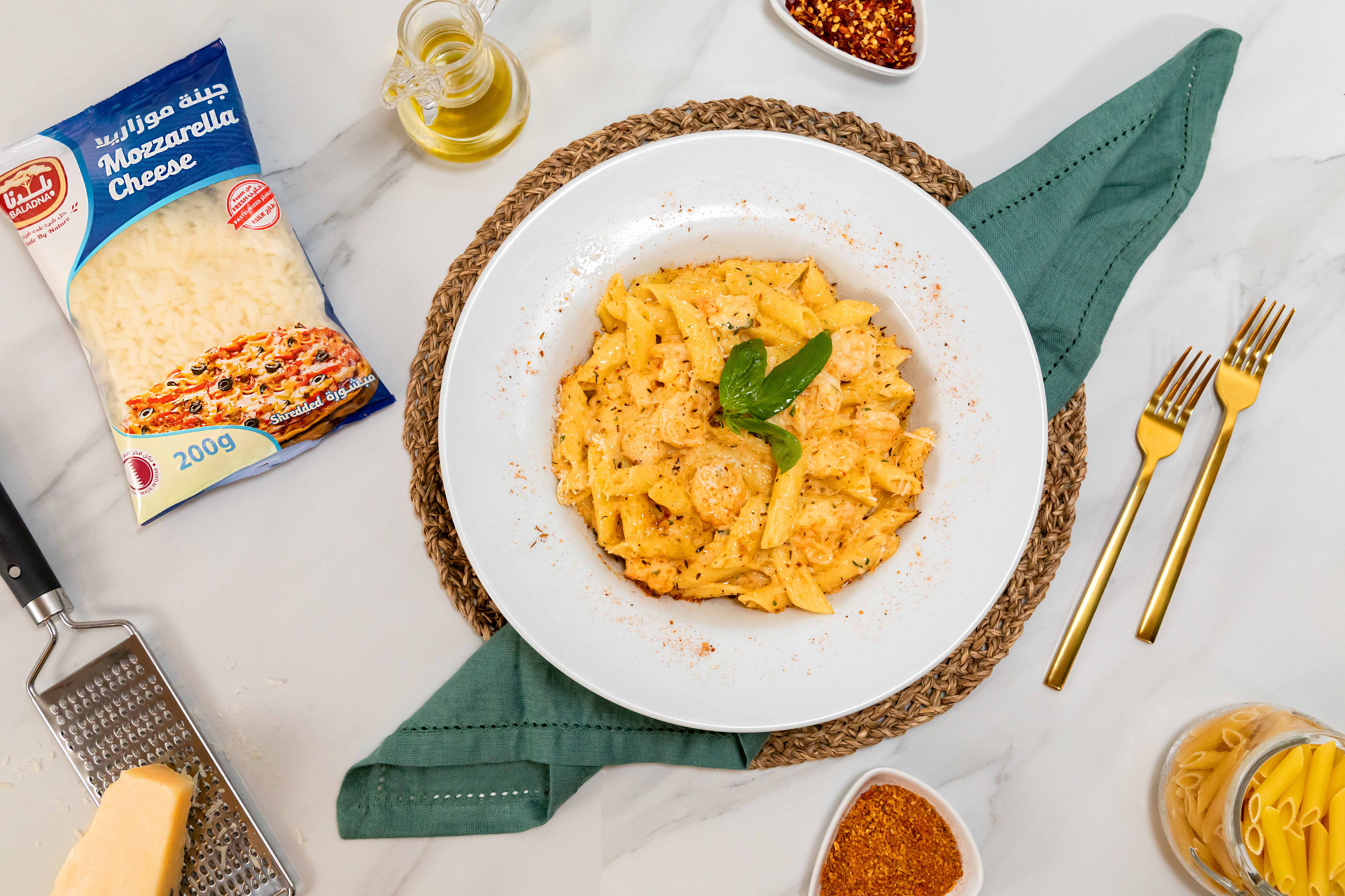 Shrimps Cajun Penne Pasta